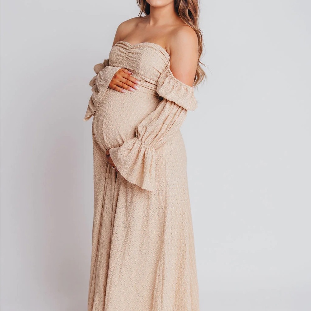 Worth Collective maternity dress, size M, tan